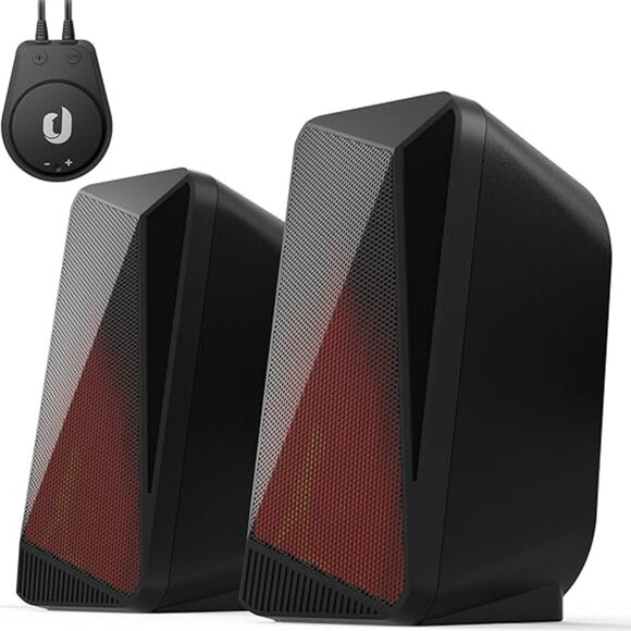 "JEECOO M40" Bluetooth Gaming Computer Speakers w/ 3.5mm AUX for Laptops&Tablets - Picture 3 of 16